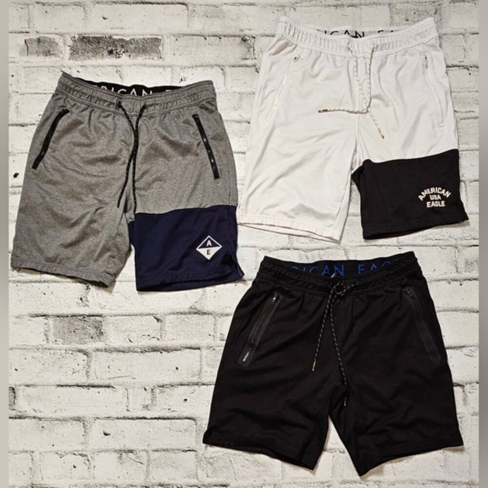 American Eagle Mens Shorts Lot 3 Small Athletic Casual Lounge Shorts